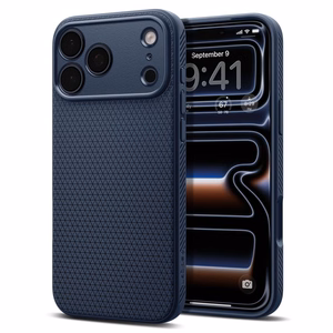 Spigen Liquid Air dėklas, skirtas iPhone 18 Pro / 17 Pro – spalva: tamsiai mėlyna
