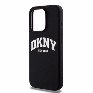 DKNY Skystas silikoninis baltas spausdintas logotipas magnetinis dėklas telefonui iPhone 13 Pro / 13 - juodas