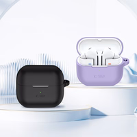 Tech-Protect silikoninis dėklas su kabliuku Samsung Galaxy Buds 3 / 3 FE / 3 Pro ausinėms - violetinis