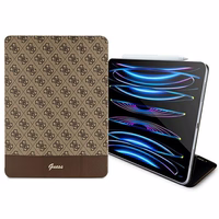 Guess 4G Stripe Allover dėklas iPad Pro 12.9" - rudas