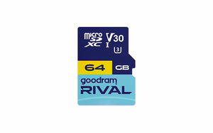 GOODRAM microSDXC 64GB V30 UHS I U3 RIVAL + adapteris