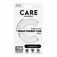 CARE by PanzerGlass Urban Combat Magnetinis dėklas telefonui iPhone 15 - baltas