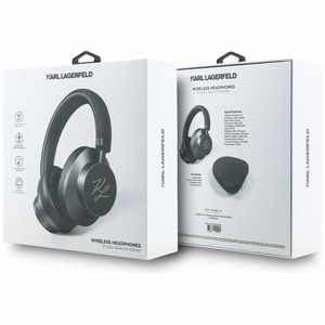 Belaidės ANC ausinės KARL LAGERFELD Grained Initials KF003083, juodos