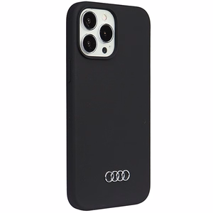 Audi silikoninis dėklas telefonui iPhone 13 Pro Max 6.7" juodas/juodas kietas dėklas AU-LSRIP13PM-Q3/D1-BK