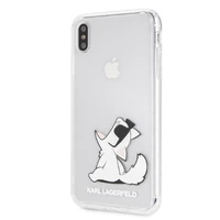 Karl Lagerfeld Choupette Fun iPhone Xs Max dėklas telefonui - skaidrus