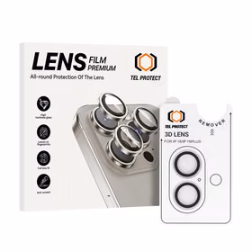 Apsauginis stiklas kameros lęšiams Tel Protect 3D Lens ant kameros Iphone 16/16 Plus skaidrus (2 vnt.)