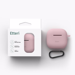 Etteri silikoninis dėklas, skirtas AirPods 3 šviesiai rožinis