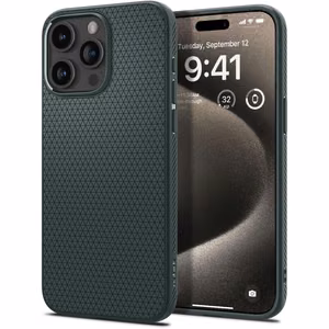 Spigen чехол LIQUID AIR для iPhone 15 Pro Max бездонно-зелёный