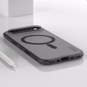 "Nillkin Super Frosted Shield Pro MagSafe" dėklas, suderinamas su "iPhone 17 Air" - skaidrus, juodas