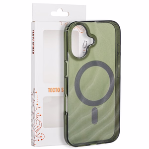 „Tecto Shield Desert Mag“ dėklas, skirtas iPhone 17 6,3", tamsiai alyvuogių spalvos