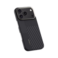 Benks Montage magnetinis Armor Air Kevlar dėklas su metaliniu rėmeliu 600D+1500D (MB70) Iphone 17 Pro Max telefonui juodas