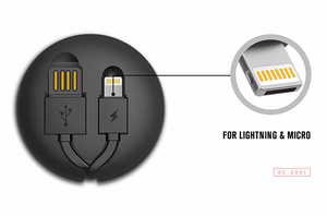 REMAX kabelis Cutebaby RC-99t 2 in 1 - USB į Micro USB, Lightning - baltas