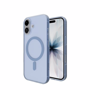 Puro Daylight Magnetinis suderinamas silikoninis dėklas telefonui iPhone 17 - permatomas mėlynas