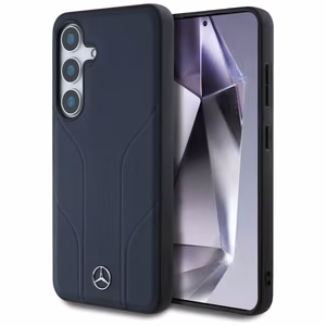 Mercedes Odinis Įspaustos linijos Magnetinis dėklas Samsung Galaxy S25 - mėlynas