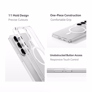 Rock Crystal Transparent Series magnetinis dėklas skirtas Samsung Galaxy S26 Plus skaidrus