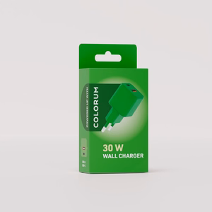 COLORUM wall įkroviklis USB-A + USB-C PD 30W CLS30-AC-04 xGreen