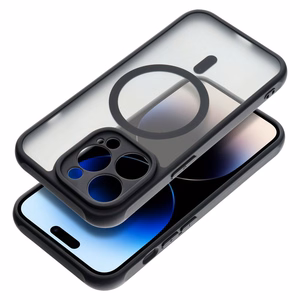 FULL MATTE MAG COVER dėklas telefonui, suderinamas su MagSafe, skirtas SAMSUNG S25 juodas
