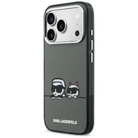 Karl Lagerfeld IML Karl & Choupette Peekaboo Logo MagSafe Case for iPhone 17 Pro Max - Black