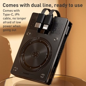 Išorinė baterija WK Design WP-331 juoda 10000mAh (Belaidis įkrovimas 15W / PD 20W / QC3.0 22.5W)