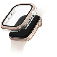 Uniq Voute dėklas su grūdintu stiklu Apple Watch 10 46 mm - rožinis auksas