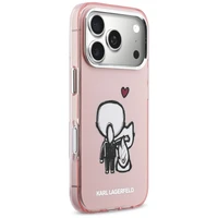Karl Lagerfeld Karl & Choupette Back MagSafe Case for iPhone 17 Pro Max - Pink