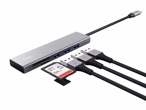 Trust Halyx USB 3.2 Gen 1 (3.1 Gen 1) Type-C 104 Mbit/ai Aliuminis