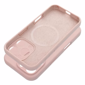 Dėklas silikoninis 2 mm iPhone 16 Pro, skirtas MagSafe – smėlio rožinės spalvos