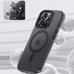 Benks magnetinis Lucid Armor dėklas (B066) Iphone 16 Pro Max telefonui juodas (su kameros valdymo mygtuku)