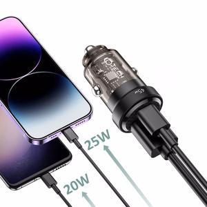 Tech-Protect CC45W automobilinis įkroviklis USB-C PD 45W / USB-A QC 3.0 - juodas