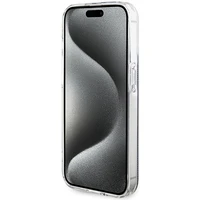 Guess IML 4G Gold Stripe dėklas iPhone 15 Pro Max - juodas