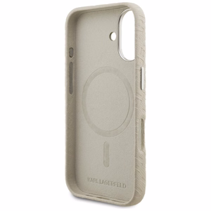 Karl Lagerfeld FW Stamped Karl MagSafe Dėklas iPhone 16 - smėlio