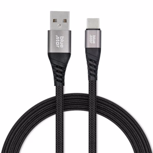 BLUE STAR pintas kabelis 3A 20W USB A į Type C PD QC4.0 TFK-DC-003 1,2 m juodas