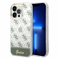 Guess 4G Pattern Script dėklas telefonui iPhone 14 Pro Max - chaki