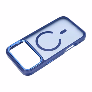 Dėklas, skirtas iPhone 18 Pro Max / 17 Pro Max: Forcell F-Protect Smoke Hybrid Premium, suderinamas su MagSafe, spalva – jūrinė mėlyna