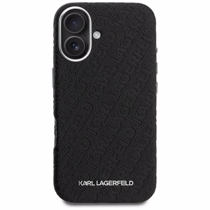 Karl Lagerfeld FW Stamped Karl MagSafe Dėklas iPhone 16 - juodas