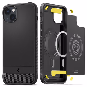 Spigen Rugged Armor Mag чехол с MagSafe для iPhone 14 - матовый чёрный