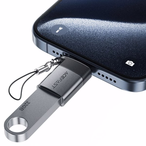 Acefast J7 USB-A - USB-C adapteris - pilkas