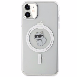 Karl Lagerfeld IML Choupette MagSafe dėklas iPhone 11 / Xr - skaidrus