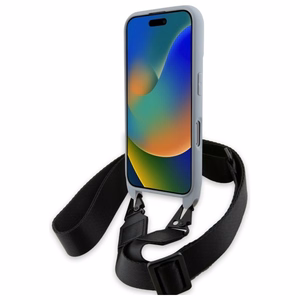 BMW M leidimas anglies juostos ir dirželis dėklas iPhone 16 Pro - pilkas