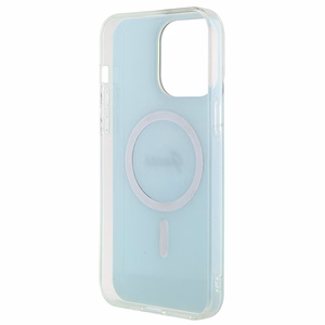 Guess IML Iridescent Magnetinis dėklas telefonui iPhone 15 Pro - turkio