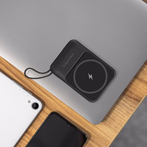 Krüger&Matz magnetinė belaidė išorinė baterija su laidu, 10000 mAh, mėlyna