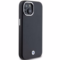 BMW parašas apvyniotas metalinis magnetinis dėklas telefonui iPhone 15 Plus / 14 Plus - juodas