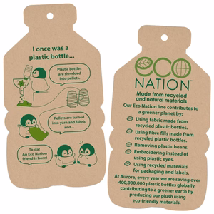 Eco Nation ekologiškas pliušinis žaislas – delfinas, 38 cm