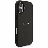 Guess Grūdėtas Žiedas Magnetinis dėklas telefonui iPhone 17 - juodas