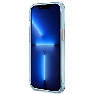 Guess Gold Outline permatomas Magnetinis MagSafe dėklas telefonui iPhone 13 Pro / iPhone 13 - mėlynas