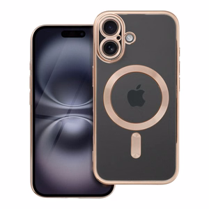 ELECTRO MAG COVER magnetinis dėklas telefonui, suderinamas su MagSafe, skirtas IPHONE 16, rudas spalvos