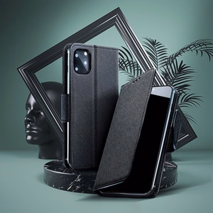 FANCY knyginis dėklas telefonui HUAWEI P Smart 2019 juodas
