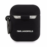 KARL LAGERFELD KLACA2SILCHBK AIRPODS 1/2 dėklas juodas SILICONE CHOUPETTE