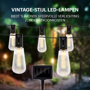 Grundig saulės energijos LED sodo girlianda, 3,35 m