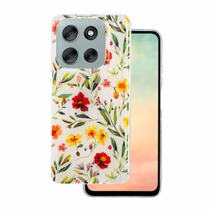 Glow Glam dėklas telefonui Motorola Moto G56 baltas
